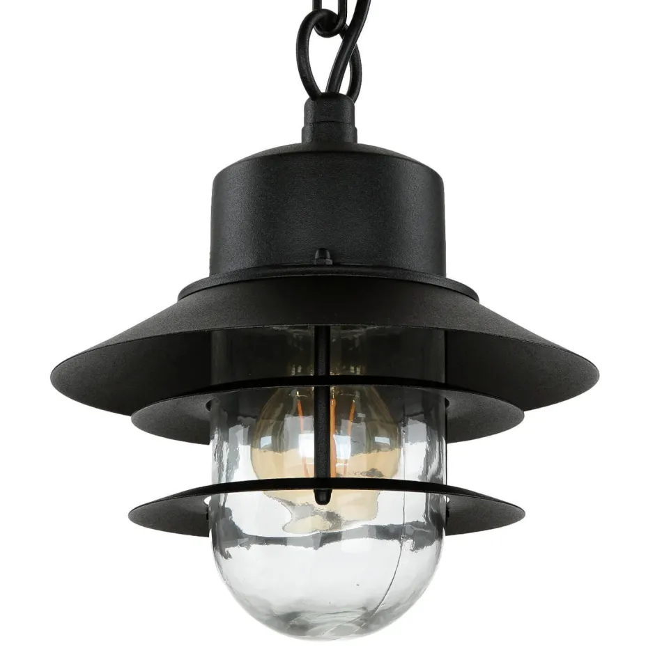 Elstead Außenleuchte IP44 E27 Schwarz Glas Edelstahl Maritim< Rustikale Lampen|Metall Lampen