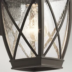 Außenleuchten Antik|Außenwandleuchten*Elstead Außenleuchte IP44 in Bronze antik E27 Aluminium Glas