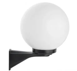 Metall Lampen|Vintage Lampen*SU-MA Außenleuchte Kugel Schirm Schwarz Weiß IP43 E27