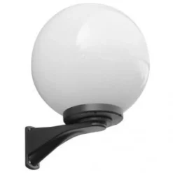 Metall Lampen|Vintage Lampen*SU-MA Außenleuchte Kugel Schirm Schwarz Weiß IP43 E27