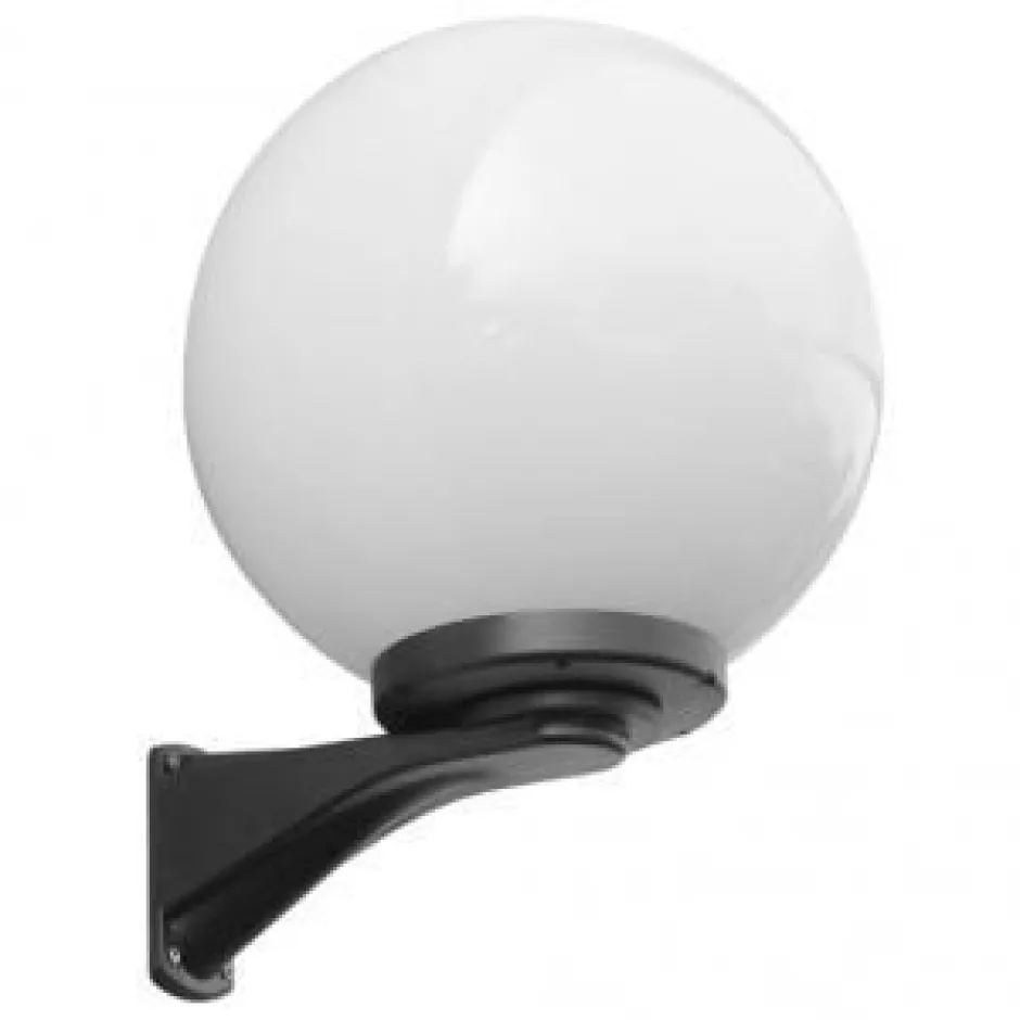 Metall Lampen|Vintage Lampen*SU-MA Außenleuchte Kugel Schirm Schwarz Weiß IP43 E27