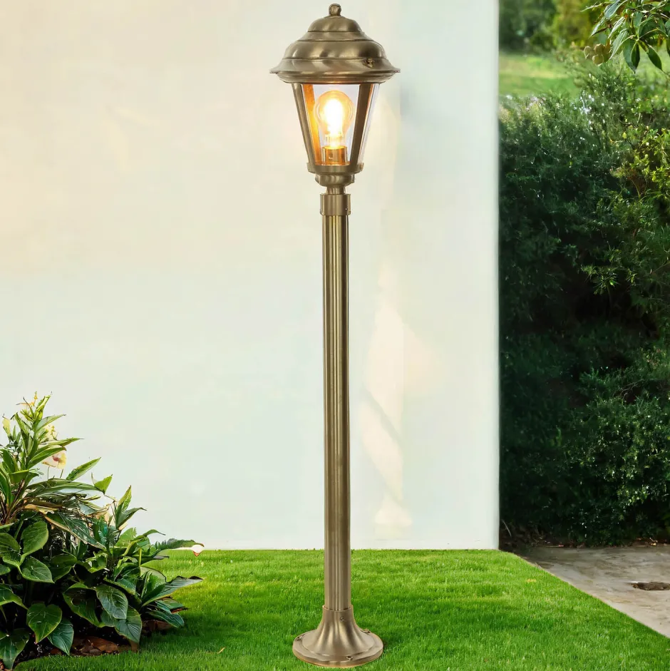 Lido Außenleuchte Messing 100 cm IP43 E27 Rustikal Garten< Rustikale Lampen|Metall Lampen
