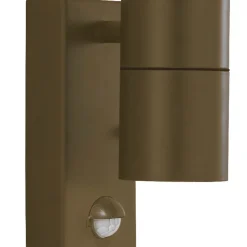 Searchlight Außenleuchte mit Bewegungsmelder IP44 GU10 Rostbraun< Metall Lampen|Fassadenstrahler