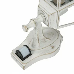 Metall Lampen|Rustikale Lampen*Easylight Außenleuchte mit Bewegungsmelder Sensor TIROL Weiß Gold