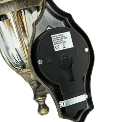 Gartenlaternen|Außenwandleuchten*Easylight Außenleuchte mit Bewegungsmelder Gold Antik Wand MILANO