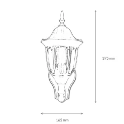 Gartenlaternen|Außenwandleuchten*Easylight Außenleuchte mit Bewegungsmelder Gold Antik Wand MILANO