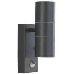 Metall Lampen|Fassadenstrahler*Searchlight Außenleuchte mit Bewegungsmelder Up Down IP44 GU10 Wand