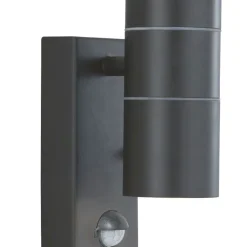 Metall Lampen|Fassadenstrahler*Searchlight Außenleuchte mit Bewegungsmelder Up Down IP44 GU10 Wand