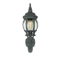 Easylight Außenleuchte Rustikal E27 Grau Glas Alu H: 54 cm IP23< Rustikale Lampen|Rustikale Außenleuchten