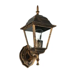 Rustikale Lampen|Rustikale Außenleuchten*Easylight Außenleuchte Rustikal IP44 Schwarz Kupfer TIROL