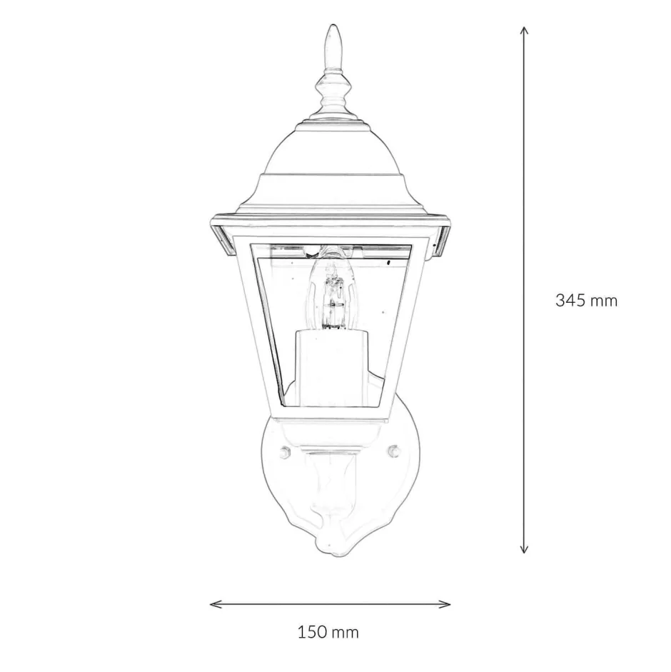 Rustikale Lampen|Rustikale Außenleuchten*Easylight Außenleuchte Rustikal IP44 Schwarz Kupfer TIROL