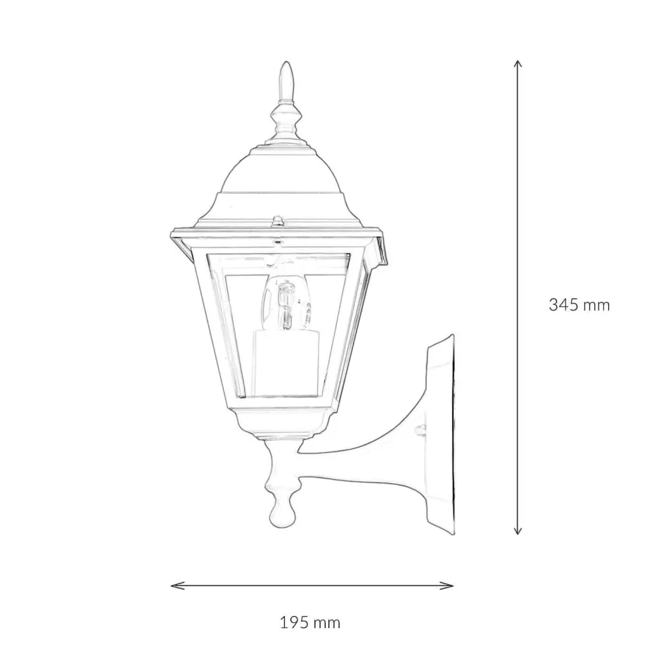 Rustikale Lampen|Rustikale Außenleuchten*Easylight Außenleuchte Rustikal IP44 Schwarz Kupfer TIROL