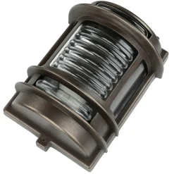 Rustikale Lampen|Metall Lampen*Lido Außenleuchte Schwarz antik IP64 Messing Glas H: 22 cm