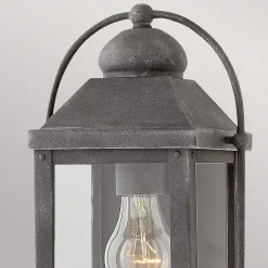 Außenwandleuchten|Gartenlaternen*Elstead Außenleuchte Vintage Glas Aluminium E27 IP44 33,5 cm hoch