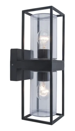 Außenwandleuchten|Moderne Lampen*Eco-Light Außenleuchte Wand Anthrazit IP44 eckig Modern ELLAYINA