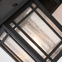 Metall Lampen|Rustikale Lampen*Elstead Außenleuchte Wand E27 IP44 H: 24,8 cm Aluminium Glas