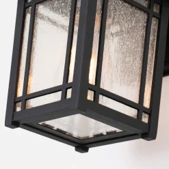 Metall Lampen|Rustikale Lampen*Elstead Außenleuchte Wand E27 IP44 H: 24,8 cm Aluminium Glas