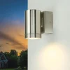 Lido Außenleuchte Wand Echt-Messing H: 10 cm Downlight< Außenwandleuchten|Moderne Lampen