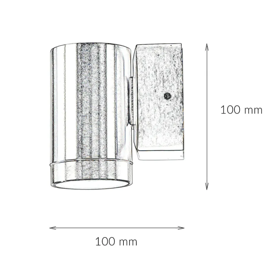 Lido Außenleuchte Wand Echt-Messing H: 10 cm Downlight< Außenwandleuchten|Moderne Lampen