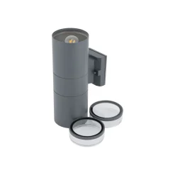 Metall Lampen|Moderne Außenleuchten*Nowodvorski Außenleuchte Wand 2-flammig Up Down IP44 E27 Aluminium