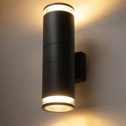 Metall Lampen|Moderne Außenleuchten*Nowodvorski Außenleuchte Wand 2-flammig Up Down IP44 E27 Aluminium