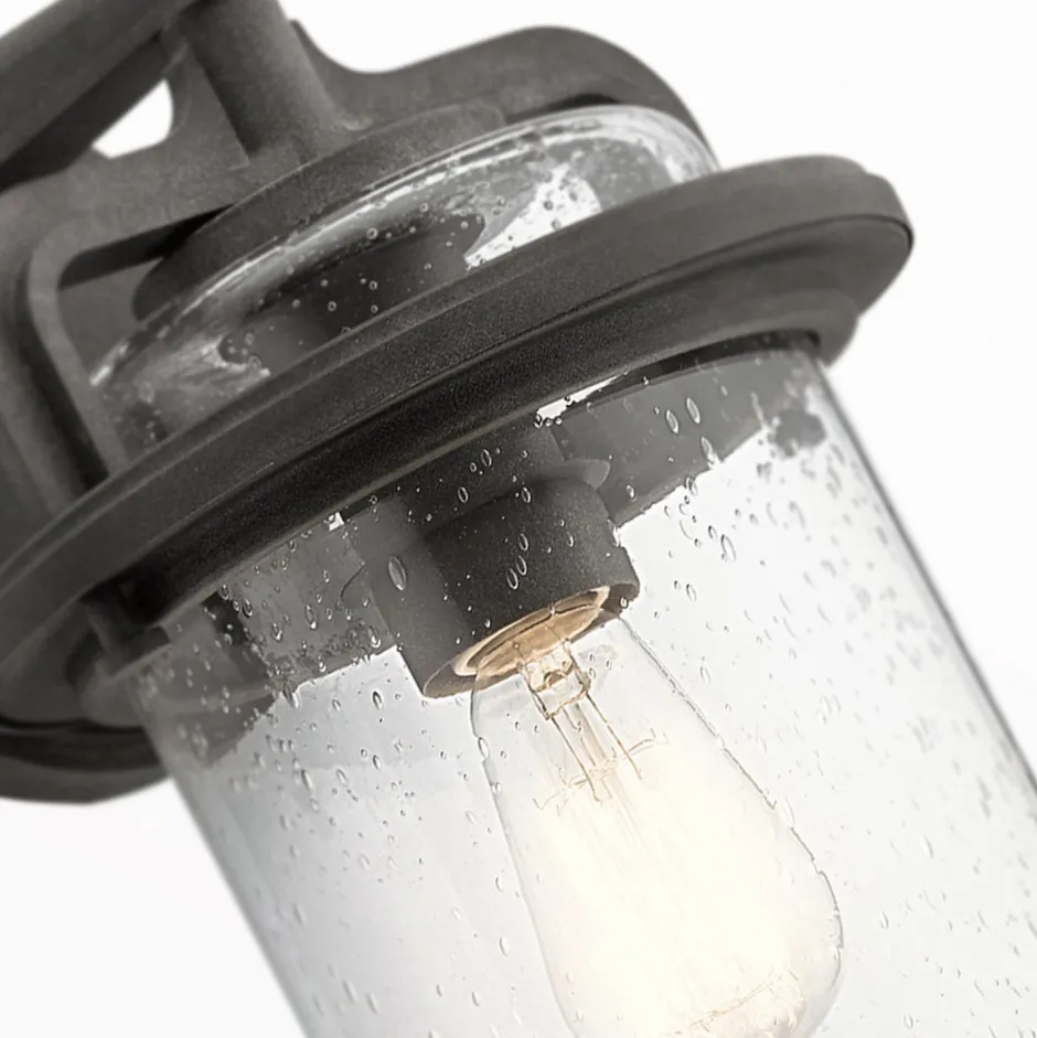 Außenwandleuchten|Gartenlaternen*Elstead Außenleuchte Wand Glas Aluminium E27 IP44 35,6 cm hoch