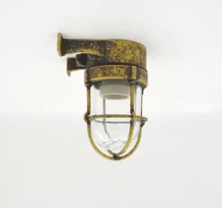 Andromeda Außenleuchte Wand Glas Messing E27 IP64 H: 16,5 cm< Außenwandleuchten|Gartenlaternen