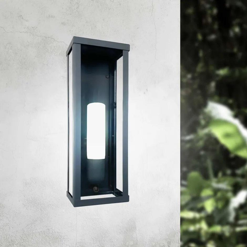 Giovanni Battista Außenleuchte Wand in Bronze matt IP43 E27 Eisen Glas< Außenwandleuchten|Moderne Außenleuchten