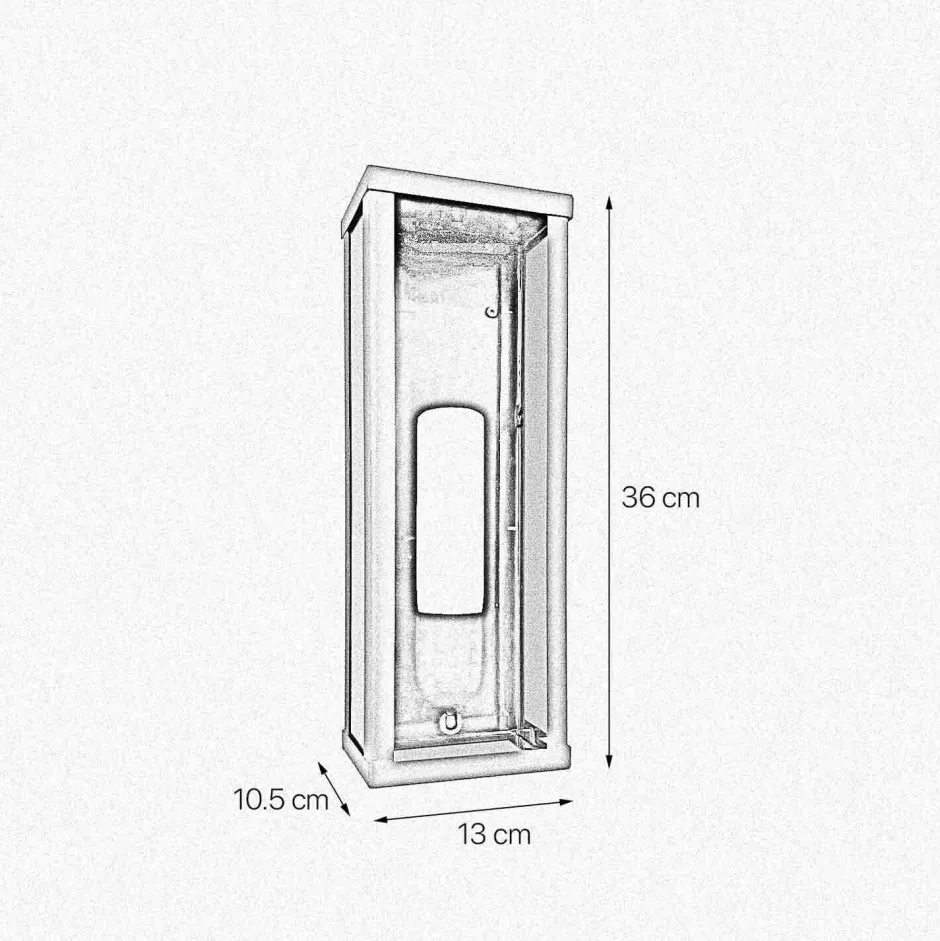 Giovanni Battista Außenleuchte Wand in Bronze matt IP43 E27 Eisen Glas< Außenwandleuchten|Moderne Außenleuchten