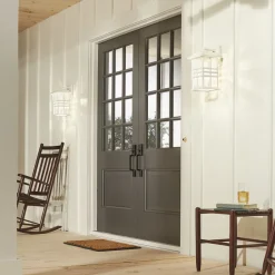 Außenwandleuchten|Vintage Lampen*Elstead Außenleuchte Wand IP44 E27 Weiß Rustikal Terrasse Haus