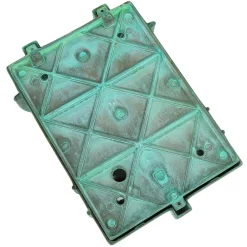 Rustikale Lampen|Metall Lampen*Lido Außenleuchte Wand IP64 Messing Glas Grün antik E27