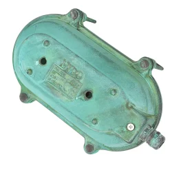 Rustikale Lampen|Metall Lampen*Lido Außenleuchte Wand Maritim Grün Messing Glas IP64