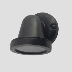 Außenwandleuchten|Rustikale Lampen*Andromeda Außenleuchte Wand Messing Glas 14 cm hoch IP64 GU10