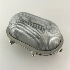 Außenwandleuchten|Feuchtraumleuchten*Andromeda Außenleuchte Wand Messing Glas E27 IP64 Maritim THERA