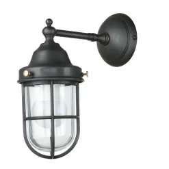 Lampen Aus Aller Welt|Rustikale Lampen*Giovanni Battista Außenleuchte Wand Messing Glas Maritim IP44 E27