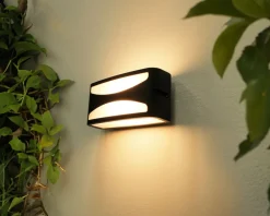 Eco-Light Außenwandlampe Aluminium E27 IP44 B:22 cm blendarm< Metall Lampen|Moderne Außenleuchten