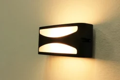 Eco-Light Außenwandlampe Aluminium E27 IP44 B:22 cm blendarm< Metall Lampen|Moderne Außenleuchten