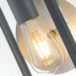 Außenwandleuchten|Gartenlaternen*Elstead Außenwandlampe Aluminium Glas H: 36,8 cm IP44 E27 Grau