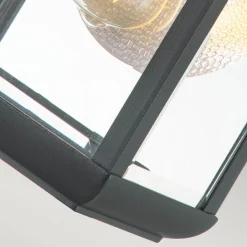 Außenwandleuchten|Gartenlaternen*Elstead Außenwandlampe Aluminium Glas H: 36,8 cm IP44 E27 Grau