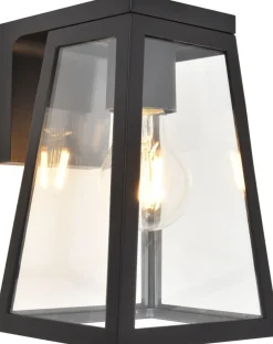 Metall Lampen|Moderne Außenleuchten*Eco-Light Außenwandlampe Aluminium Glas E27 IP44 H:20,7 cm