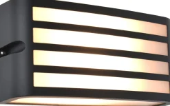 Metall Lampen|Moderne Außenleuchten*Eco-Light Außenwandlampe Anthrazit E27 IP44 B:22 cm blendarm