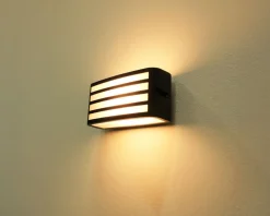 Metall Lampen|Moderne Außenleuchten*Eco-Light Außenwandlampe Anthrazit E27 IP44 B:22 cm blendarm