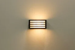 Metall Lampen|Moderne Außenleuchten*Eco-Light Außenwandlampe Anthrazit E27 IP44 B:22 cm blendarm