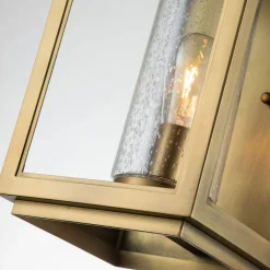 Metall Lampen|Rustikale Lampen*Elstead Außenwandlampe E27 IP44 51,8 cm hoch in Messing antik