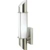 Harms Import Außenwandlampe in Silber Edelstahl E27 IP44 H:49,8 cm< Metall Lampen|Feuchtraumleuchten