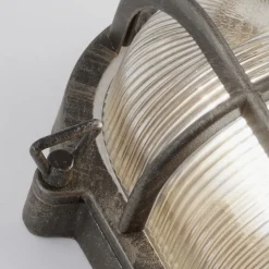 Searchlight Außenwandlampe IP44 E27 H: 25 cm Maritim in Silber antik< Rustikale Lampen|Metall Lampen