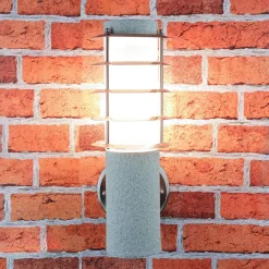 Außenwandleuchten|Moderne Lampen*Easylight Außenwandlampe IP44 Stein Optik E27 Aluminium BRIGHTON