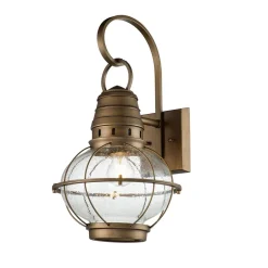 Außenwandleuchten|Gartenlaternen*Elstead Außenwandlampe Kugelschirm Aluminium Glas 51 cm hoch IP44