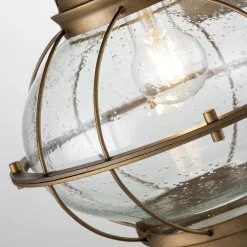 Außenwandleuchten|Gartenlaternen*Elstead Außenwandlampe Kugelschirm Aluminium Glas 51 cm hoch IP44