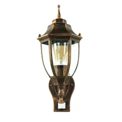 Rustikale Lampen|Rustikale Außenleuchten*Easylight Außenwandlampe LYON Schwarz Kupfer E27